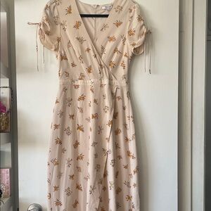 Madewell|Silk Floral Boho Cottagecore Wrap Midi Dress|Size 2|GUC